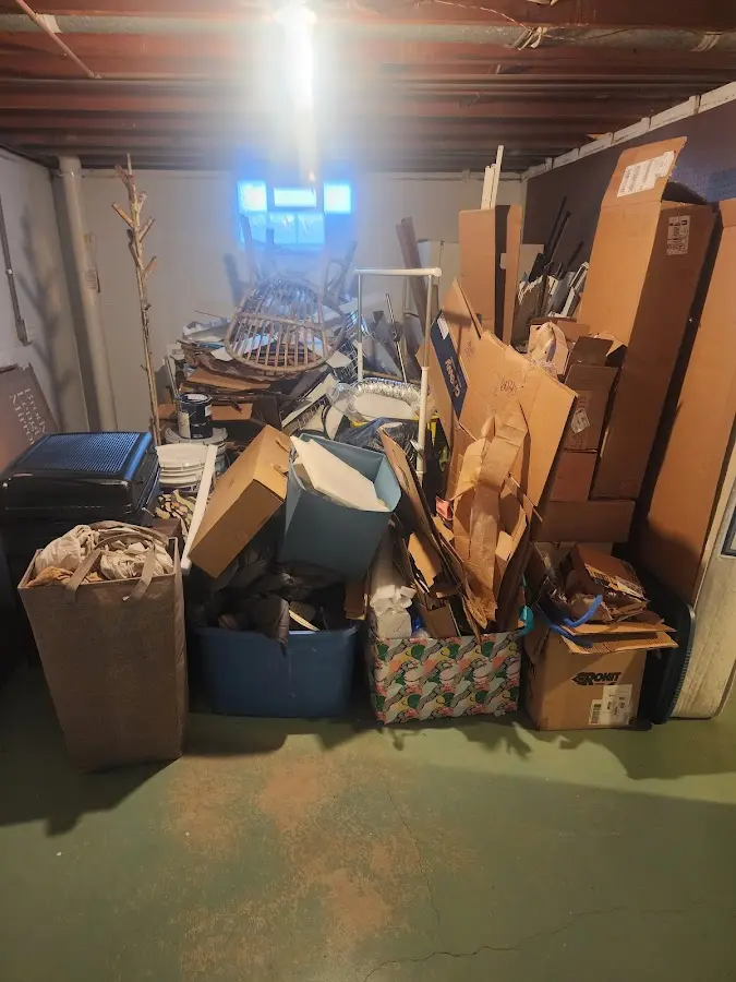 Roll-off dumpster container at job site for Construction Dumpster Rental in Westwood Lakes